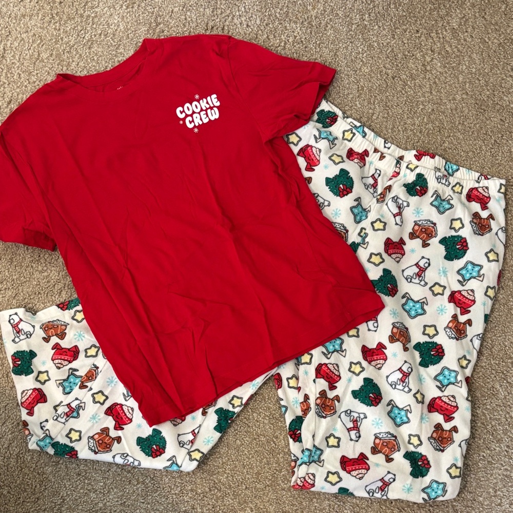 Women’s Wondershop Red and White Cookie Crew Pajama Set